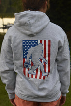 Load image into Gallery viewer, Gray USA Bigfoot Hoodie
