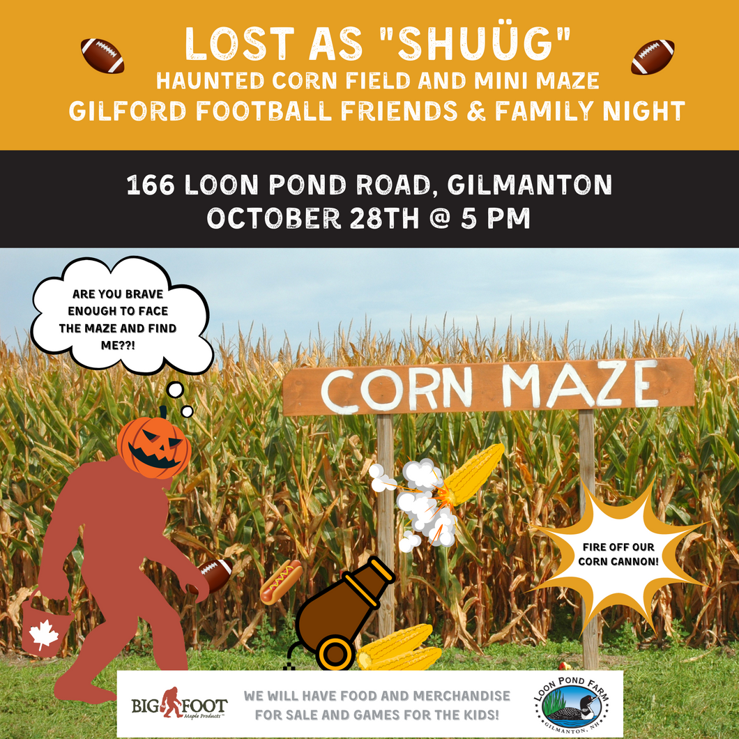 Gilford Football Friends & Family Lost As Shuüg - Corn Maze and More